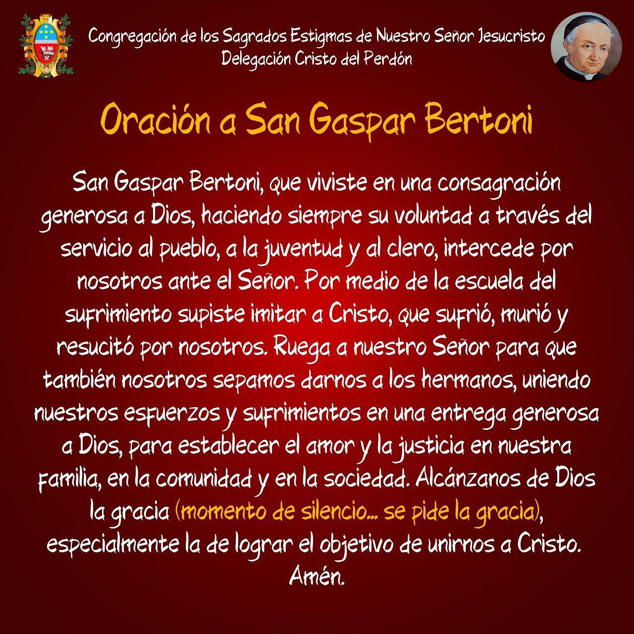 Oración de San Gaspar